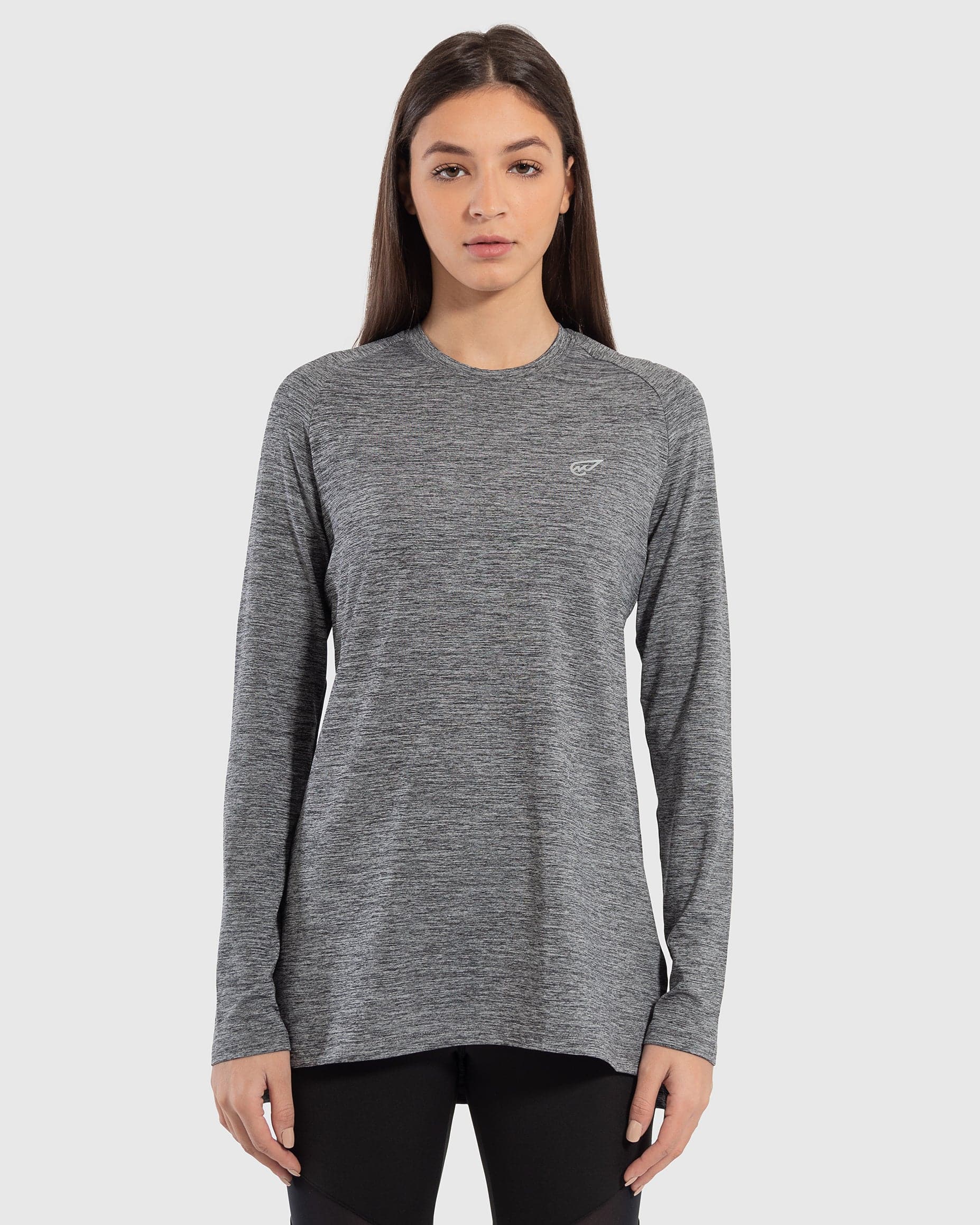 Grey Basic Long Sleeve Top