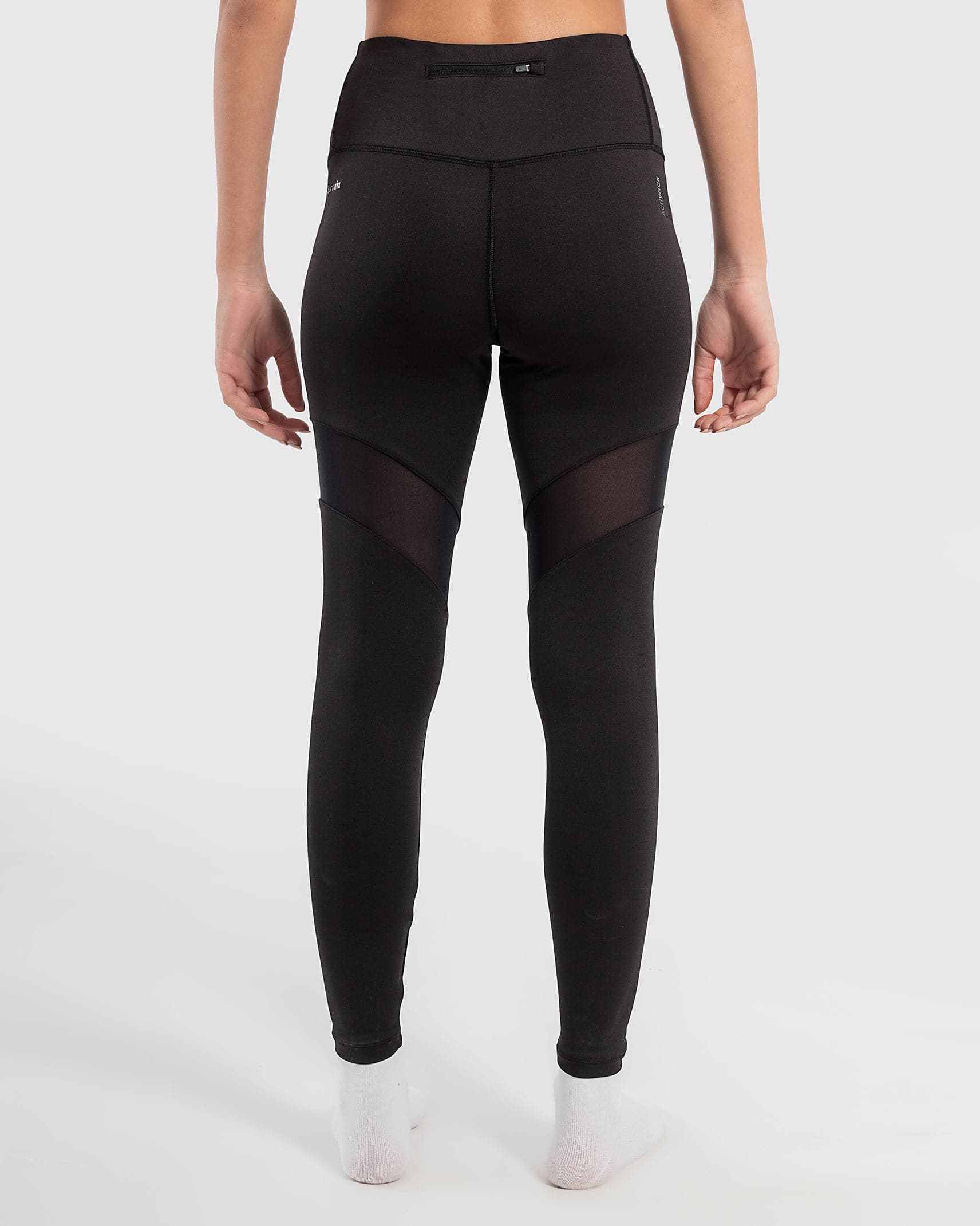 High Waisted Mesh Trim Leggings