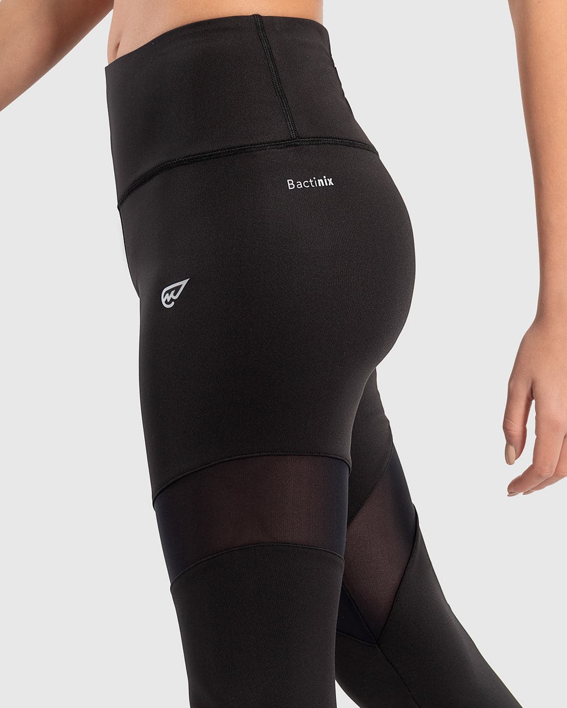 High Waisted Mesh Trim Leggings