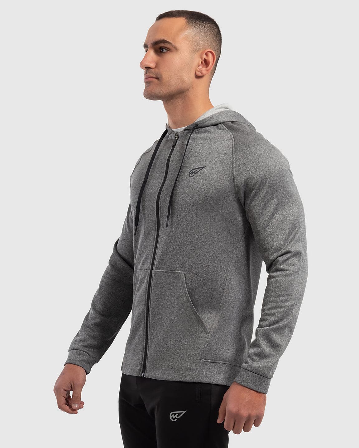 Grey Heather Fleece Lined Hoodie