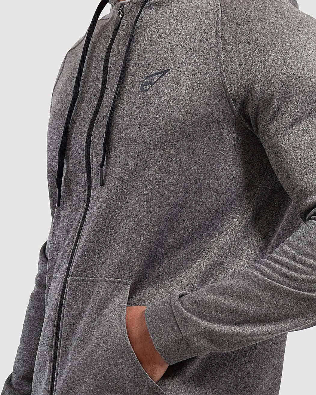 Grey Heather Fleece Lined Hoodie