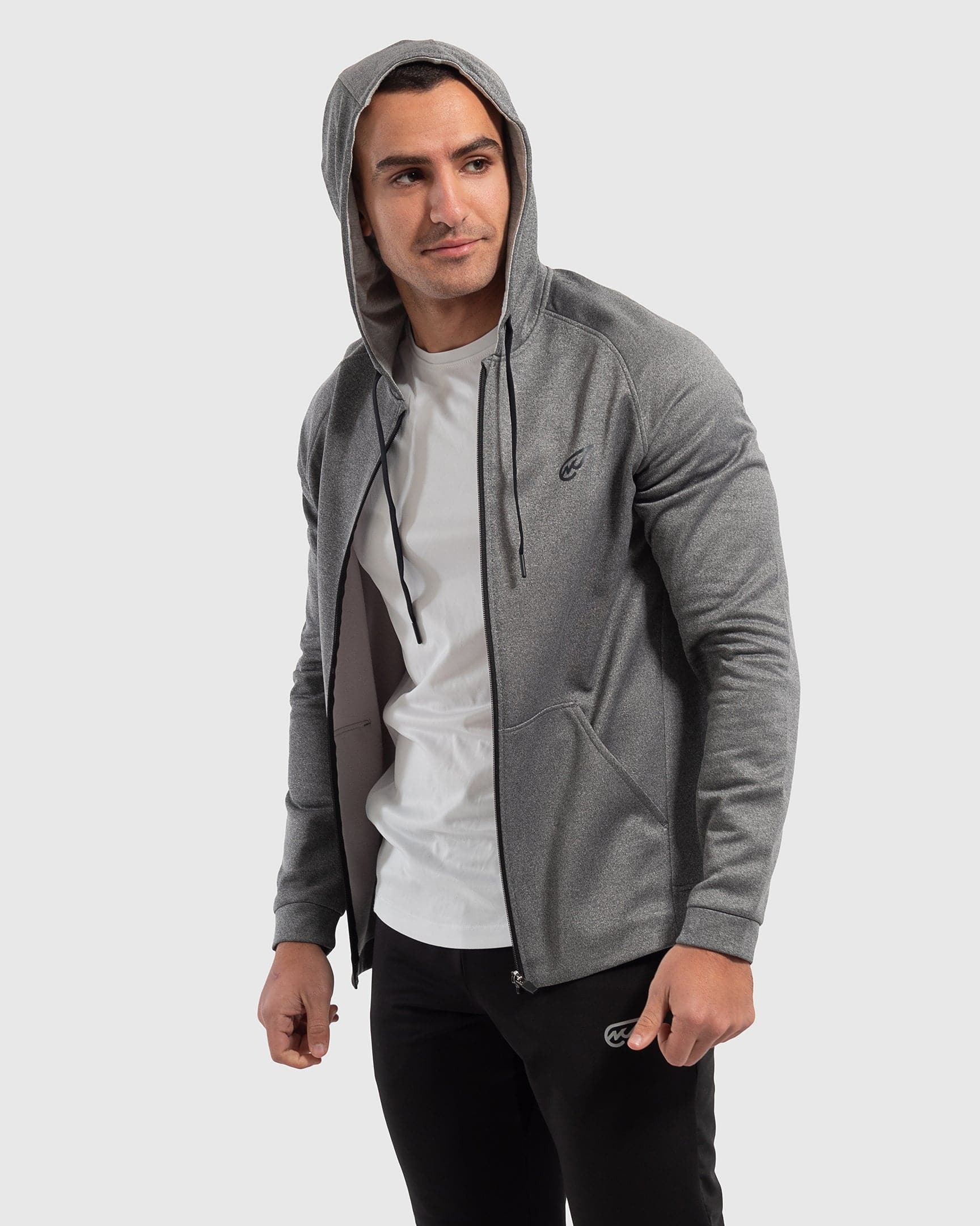 Grey Heather Fleece Lined Hoodie