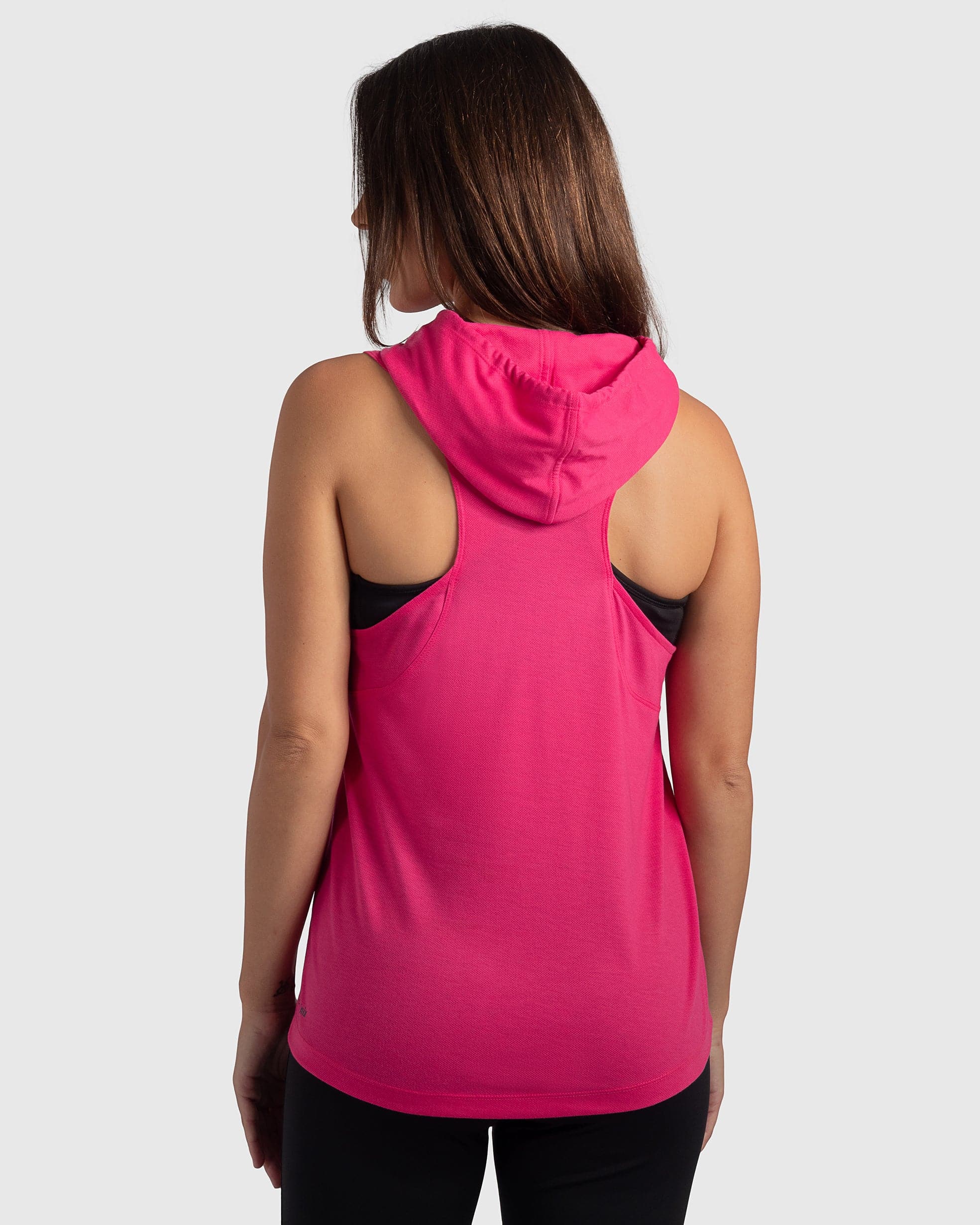 Sleeveless Hoodie in Pink