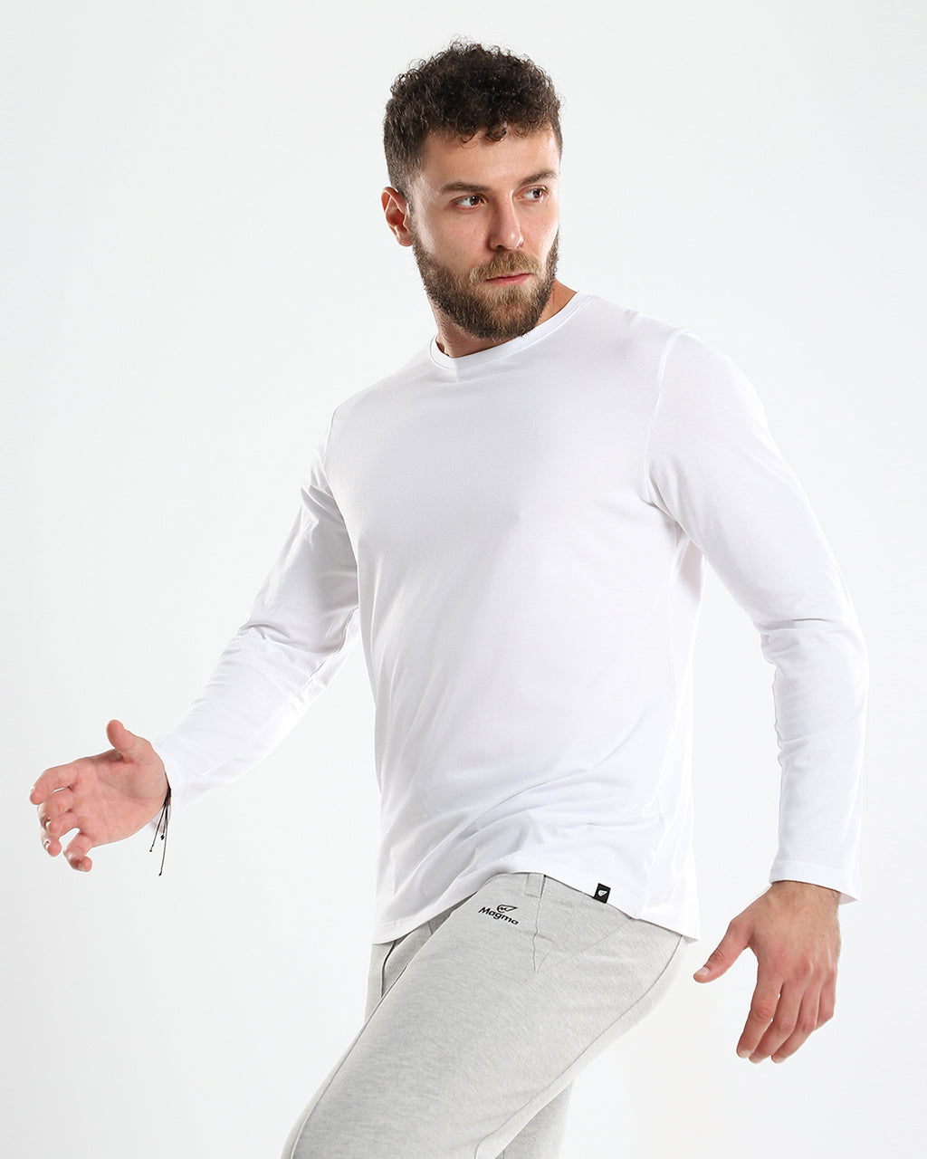 Crew Neck Cotton Long Sleeve