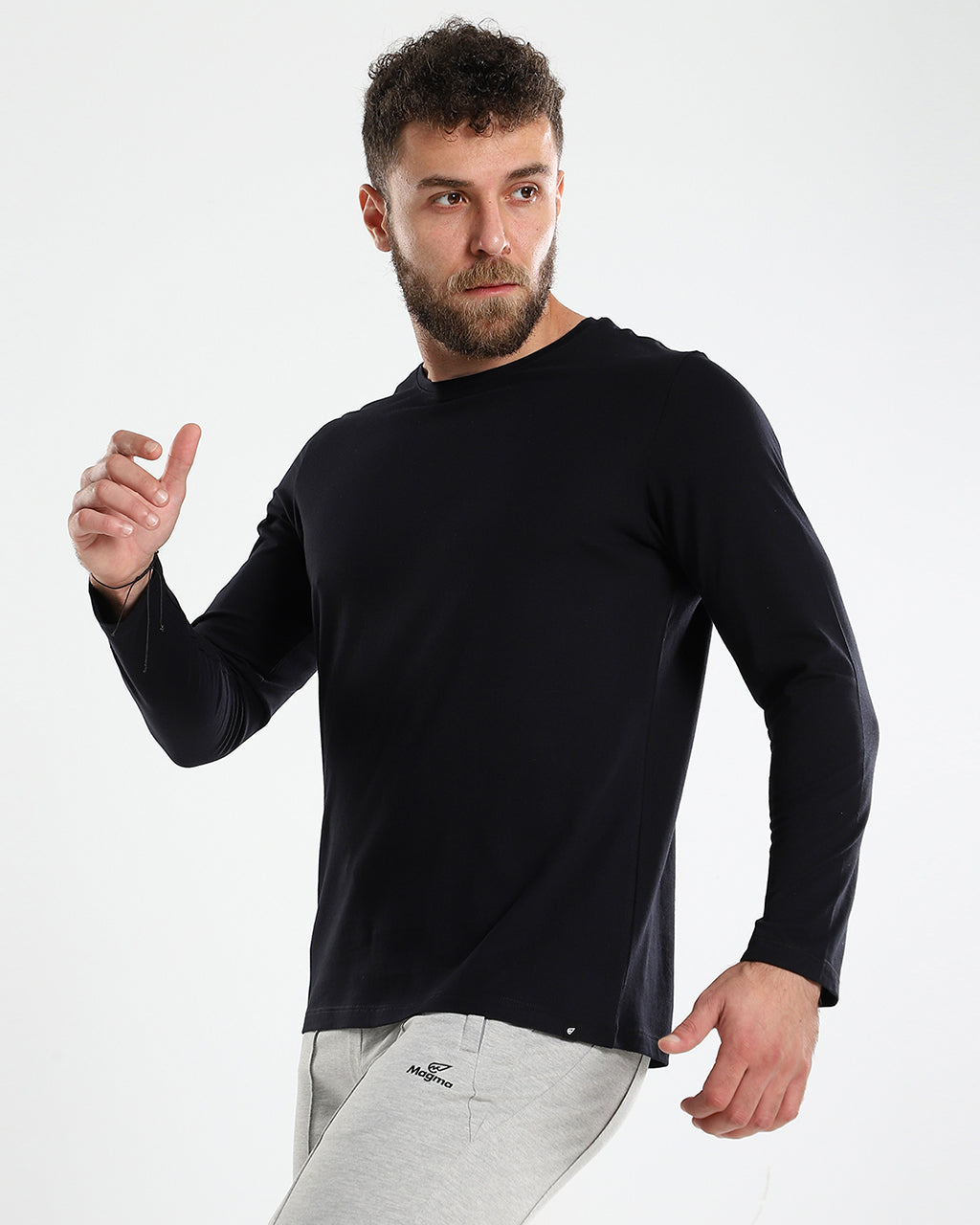 Crew Neck Cotton Long Sleeve