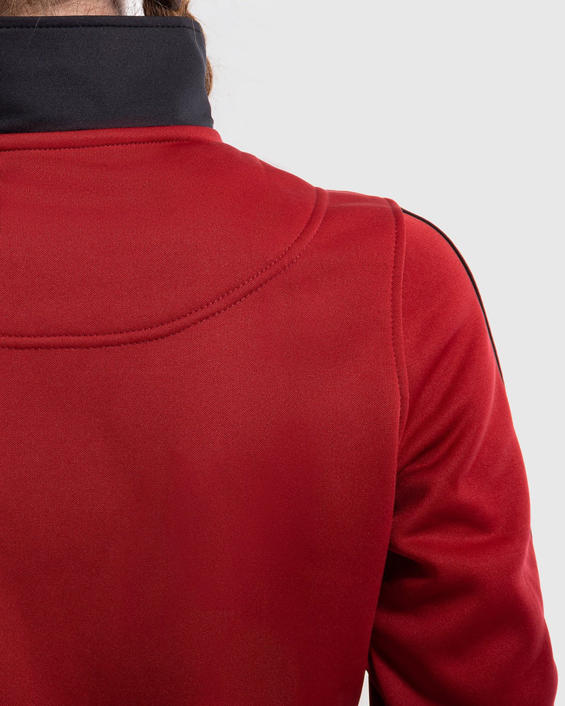 Red Fleece Lined Track Top