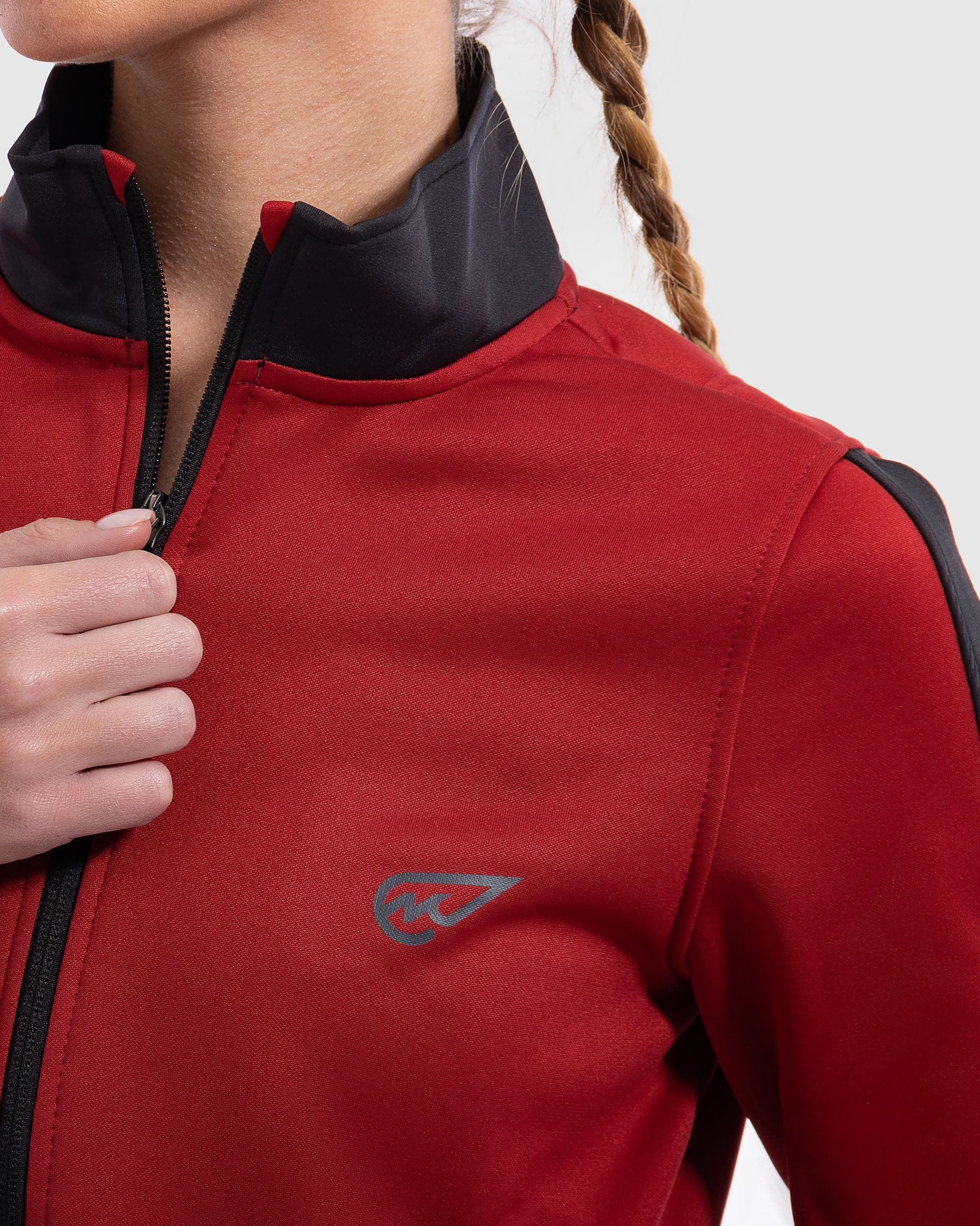 Red Fleece Lined Track Top